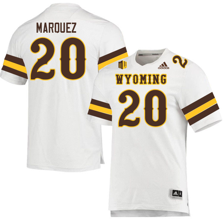 Wyoming Cowboys #20 Ryan Marquez College Football Jerseys Stitched Sale-White